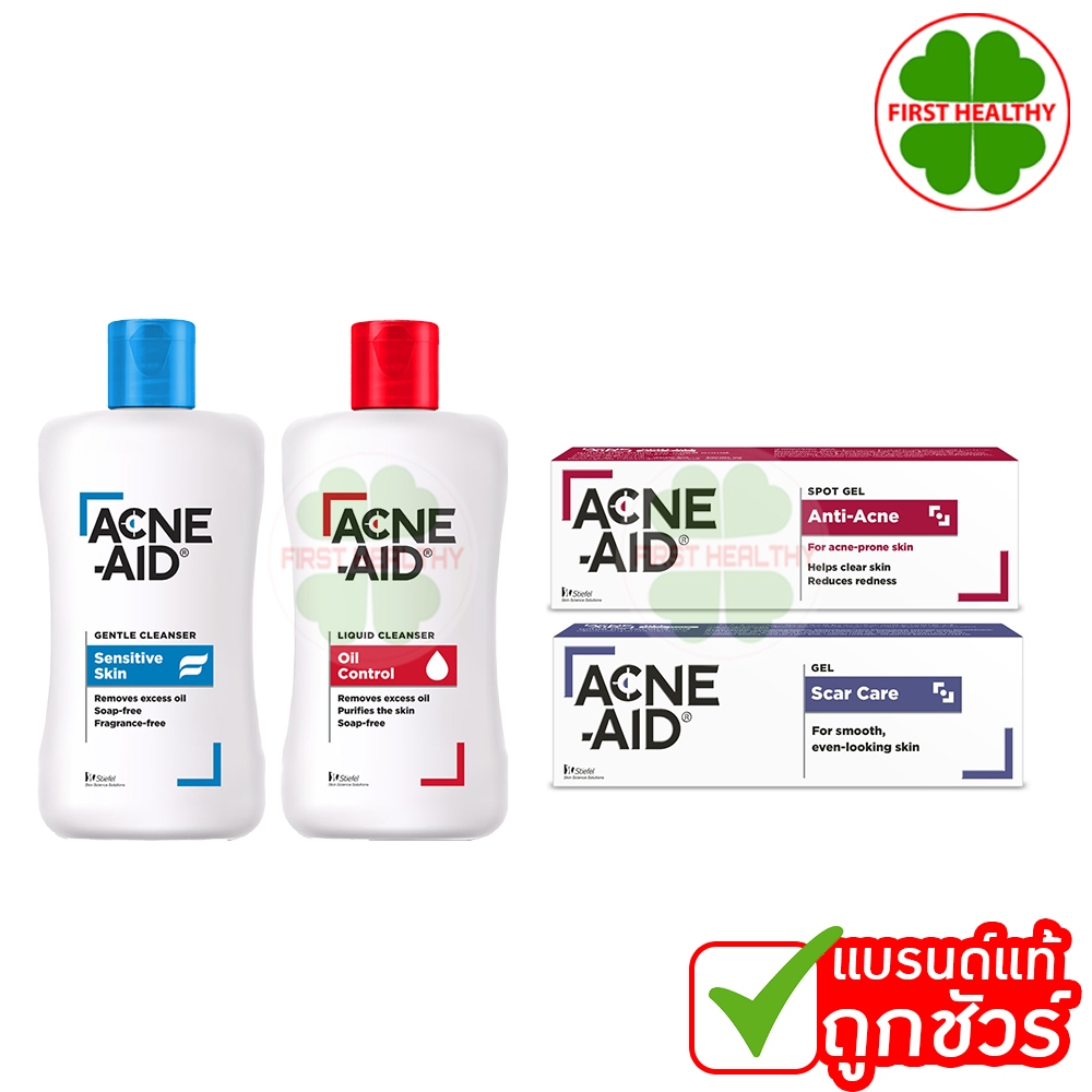 Acne Aid liquid cleanser / Acne-aid scar / ขนาด 10 g / แอคเน่-เอด คลีนเซอร์ (1 ขวด 100ml)
