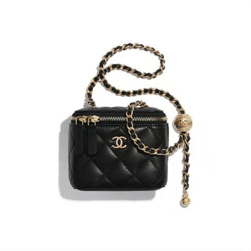 CHANEL/Chanel Small Chain Classic Square Shoulder Crossbody Bag Square Box Bag Women's Bag สีดำ