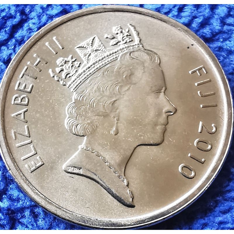 เหรียญ​ประเทศ​ฟิจิ​ Fiji, 5 Cents,(ยุค ElizabethII), ไม่​ผ่าน​ใช้​ UNC, #​4445