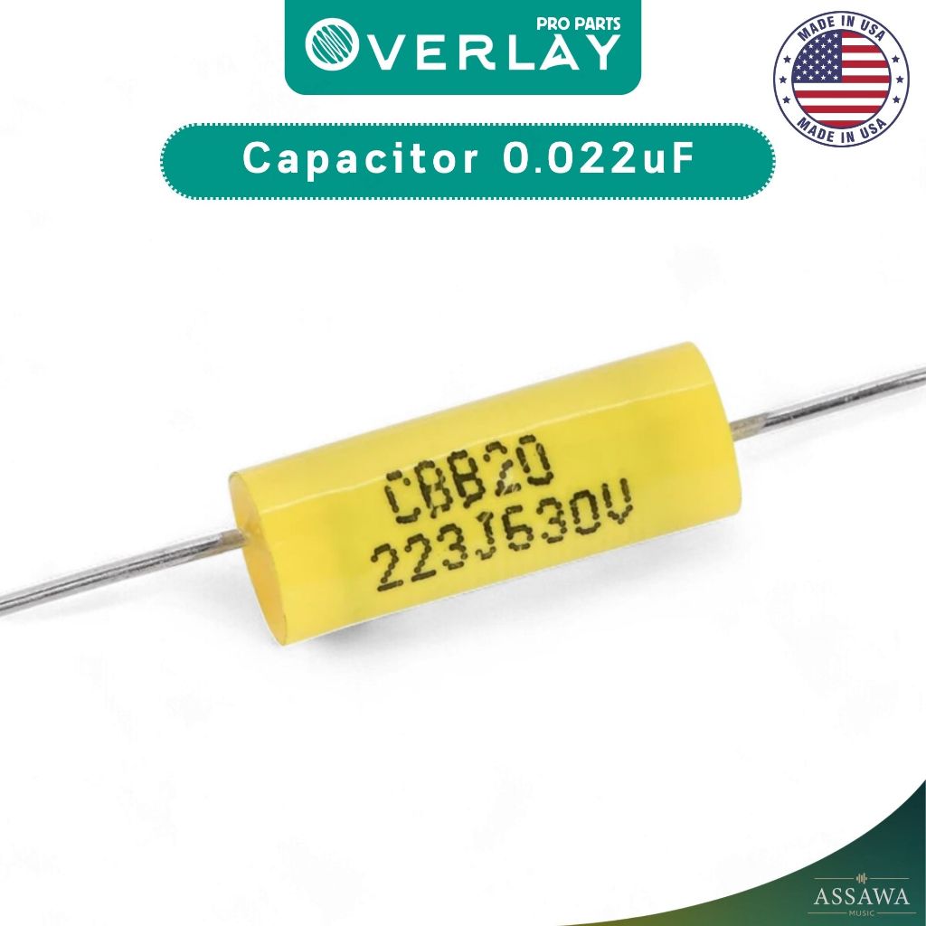 OverLay Capacitor .022uF คาปาซิเตอร์ กีต้าร์ Capa คาปา กีต้าร์ไฟฟ้า ตัวเก็บประจุ สีเหลือง 0.022uF As