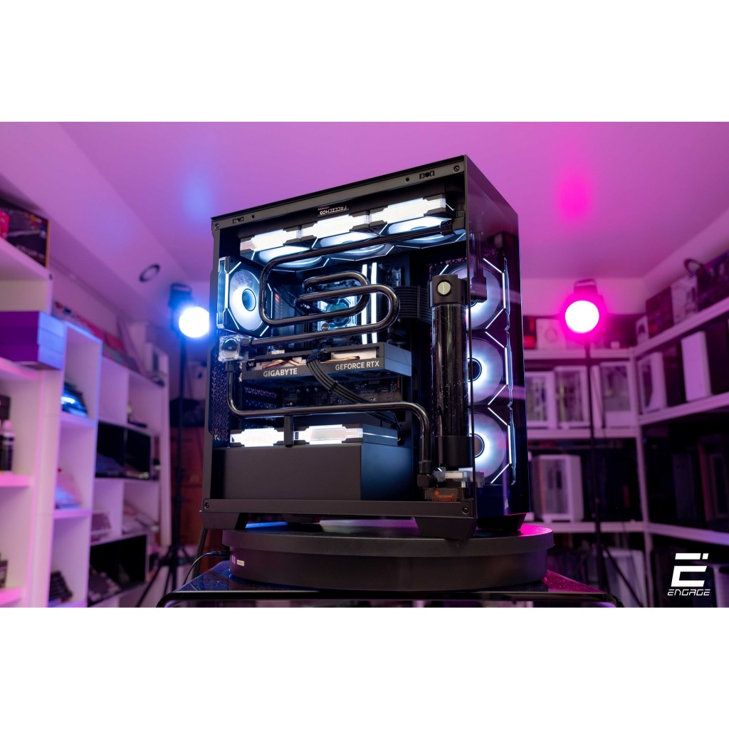 (ผ่อนชำระได้ ส่งแกรปได้ รับหน้าร้านได้) คอมระบบชุดน้ำเปิด (เคส น้ำเปลี่ยนได้ ) (r5 7600x/rtx4060/ram