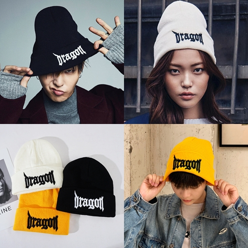 หมวกไหมพรม_Dragon Cap Hat ผ้าไหมพรม ฤดูหนาว ใส่กันหนาว ฟรีไซต์ ลายปัก ผ้าดี มีหลายสี หลายแบบ ราคาถูก พร้อมส่ง