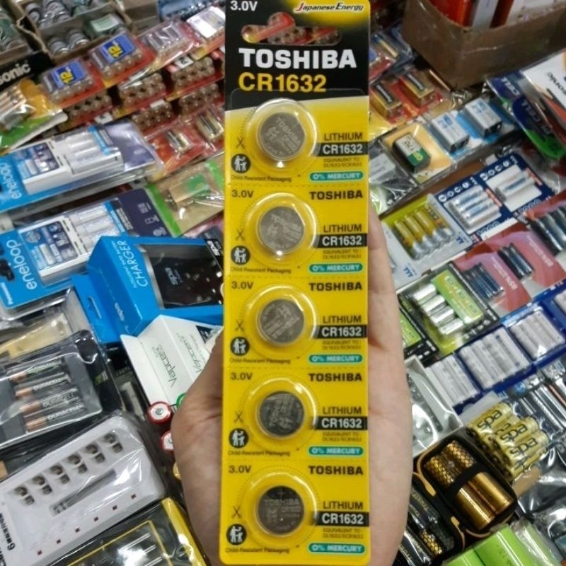 (แพค5ก้อน) ถ่าน Toshiba CR1632 Lithium 3V จำนวน5ก้อน ของใหม่ ของแท้