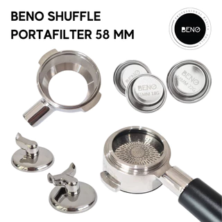 อะไหล่ก้านชงกาแฟ BENO SHUFFLE PORTAFILTER อุปกรณ์เสริม ด้ามจับ ฟิลเตอร์บาสเก็ต แบบตัน ทางน้ำไหล สำหรับหัวกรุ๊ป E61 58 MM