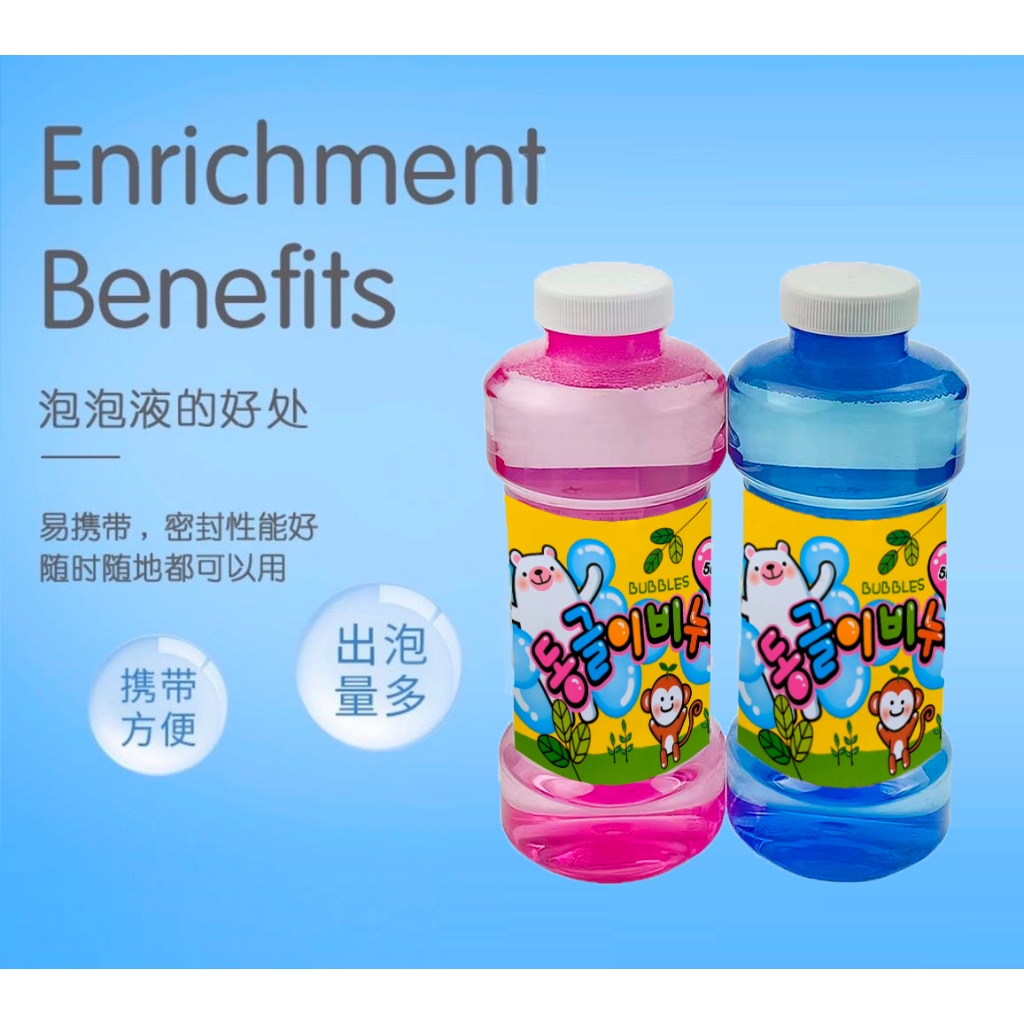 น้ำยาเป่าฟองสบู่ 500ml  น้ำยาเติม Bubble 500ml น้ำยาเป่าฟอง บับเบิ้ล ฟองสบู่