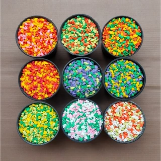 หินสี หินโรยกระถางต้นไม้ หินตู้ปลา (500g.) ขนาดหิน S และ M