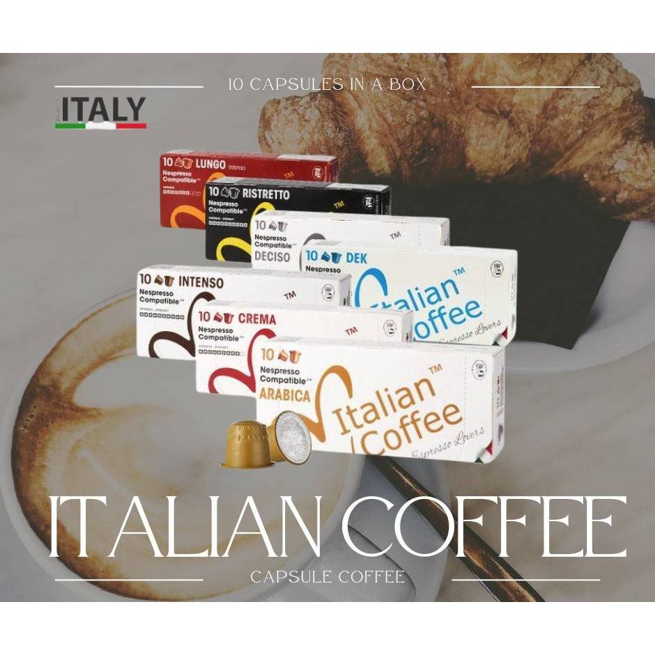 🔥SALE🔥Italian Coffee Capsule by Nespresso แคปซูลพลาสติก กาแฟอิตาลีแคปซูลของแท้ 💯