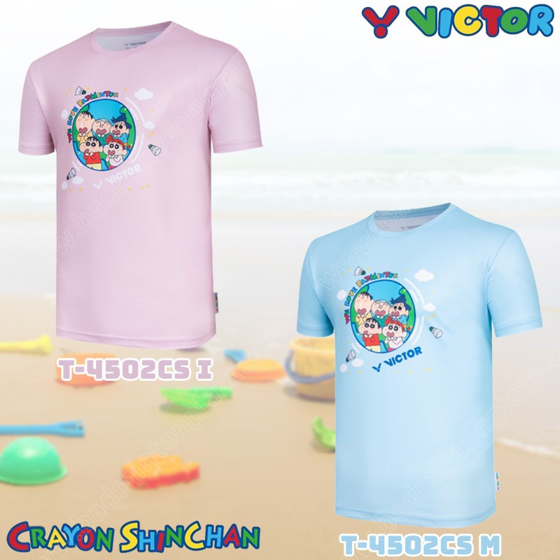 【 ของแท้ % 】เสื้อยืดคอกลมวิคเตอร์ T-4502CS ชินจังรุ่นที่สอง (T-4502CS)