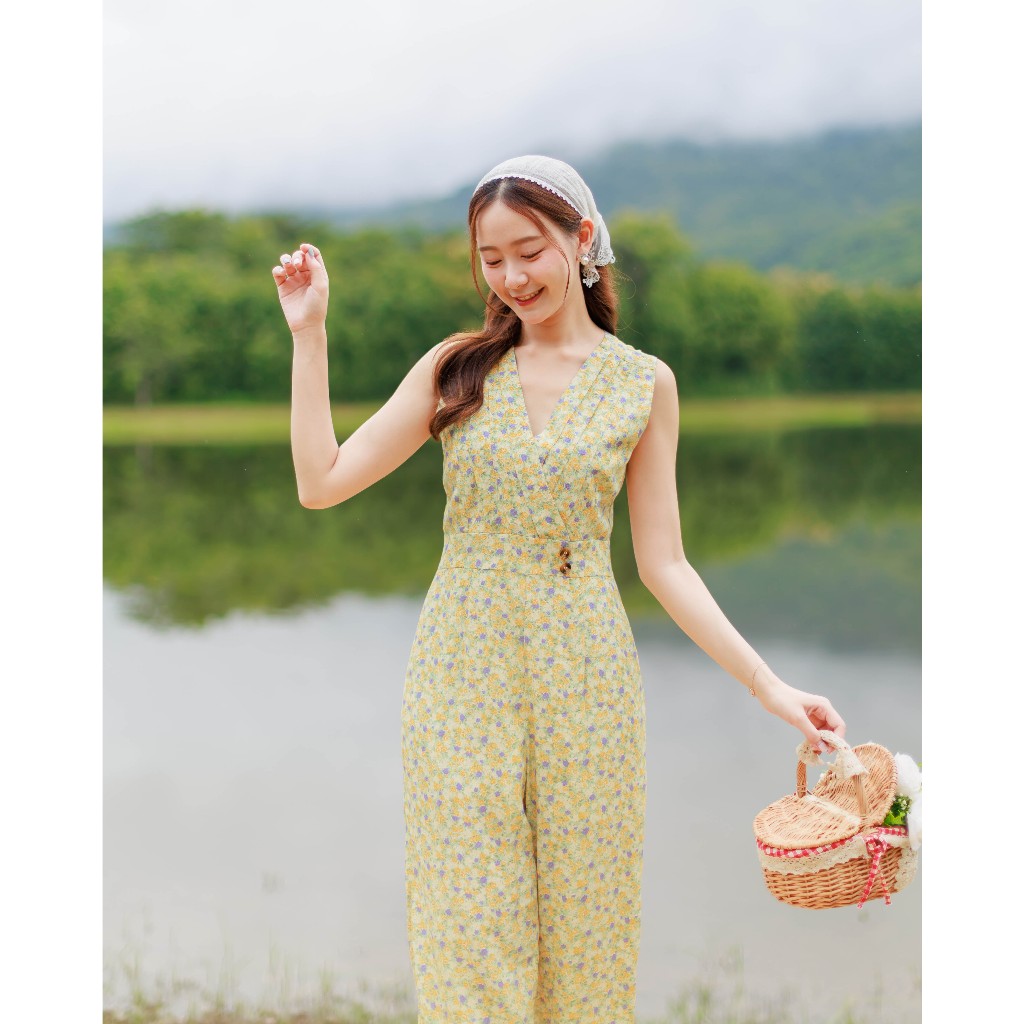 Snazzy shop - Love jumpsuit จั้มสูทขายาว