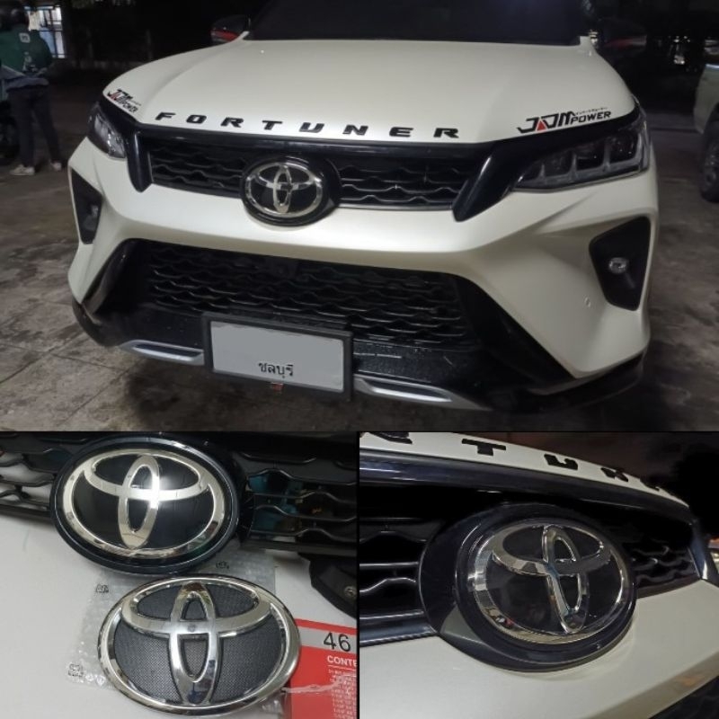 ส่งฟรี โลโก้แก้ว Toyota ติดกระจังหน้า - หลัง Revo , New Fortuner , Vios , Camry