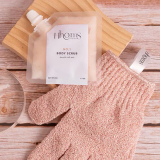ถุงมือขัดผิวกาย หอมส Body gloves scrub 1 ชิ้น**