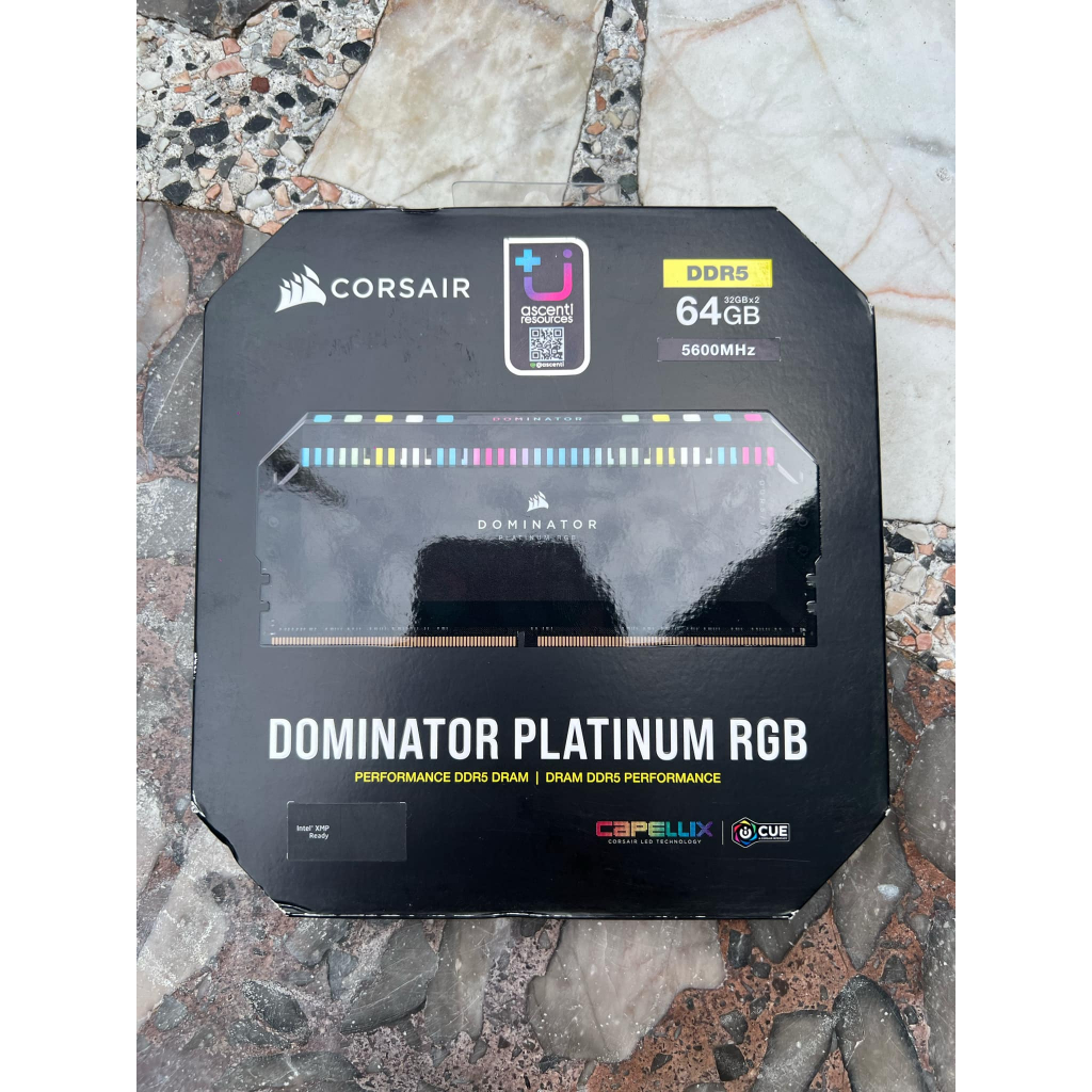 64GB (32GBx2) DDR5 5600MHz RAM CORSAIR DOMINATOR PLATINUM RGB DDR5 สีดำ ราคาสุดคุ้ม