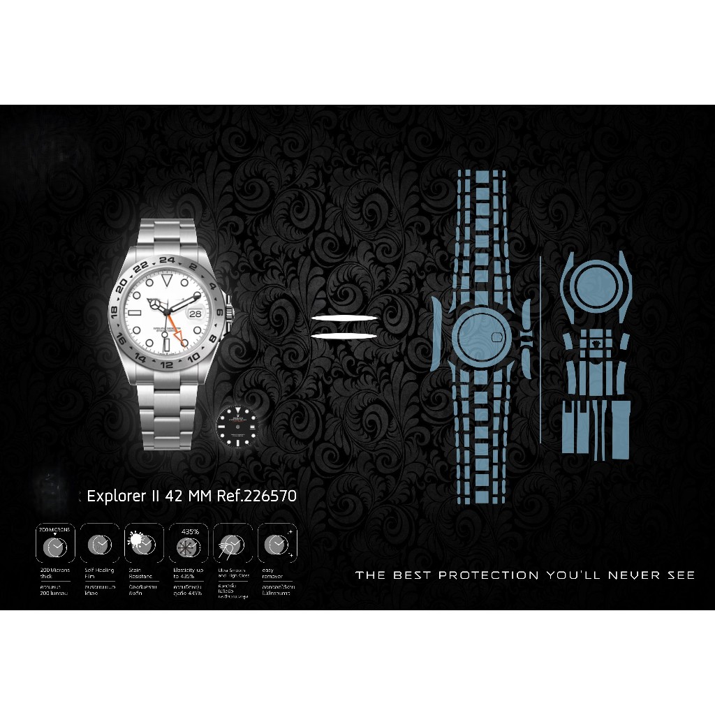 ฟิล์มกันรอยนาฬิกา Watch Protection Film สำหรับ แบรนด์ Rolex Explorer II 42 MM Ref.226570
