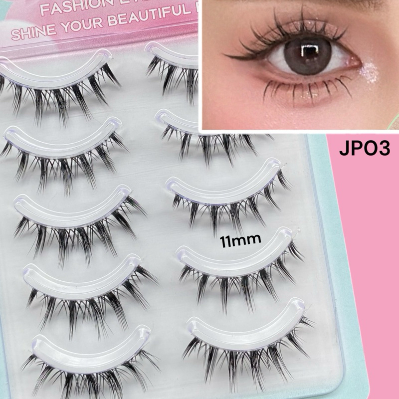 ขนตาปลอม ขนตาปลอมธรรมชาติ ขนตา JP03 ขนมิงค์ แบบธรรมชาติ 5 คู่ Eyelashes