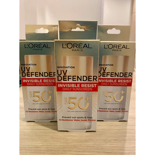 LOreal Paris UV Defender Invisible Fluid ครีมกันแดด ลอรีอัล ยูวีดีเฟนเดอร์ อินวิซิเบิ้ล ฟลูอิด 50ml Lo’real ของแท้ 💯%