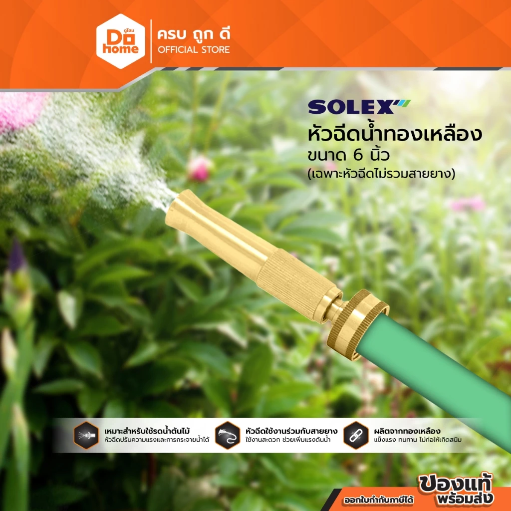 SOLEX หัวฉีดน้ำทองเหลือง 6 นิ้ว |EA|