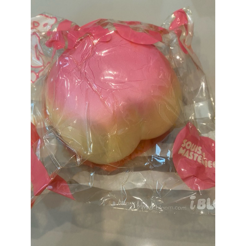 N:สกุชชี่ ของสะสมงานแรร์แท้ นำเข้าญี่ปุ่น by japan พีชใหญ่ นุ่มสโลว์ 4“ ชมพูเหลือง iBLOOMรุ่นแรก