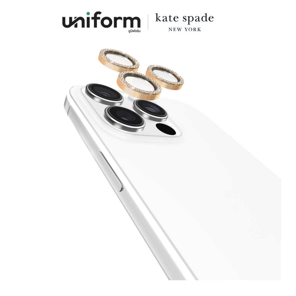 เลนส์วงแหวนอลูมิเนียม KATE SPADE Aluminum Ring Lens Protectors for iP 16 / 16 Plus / 16 Pro / 16 Pro max