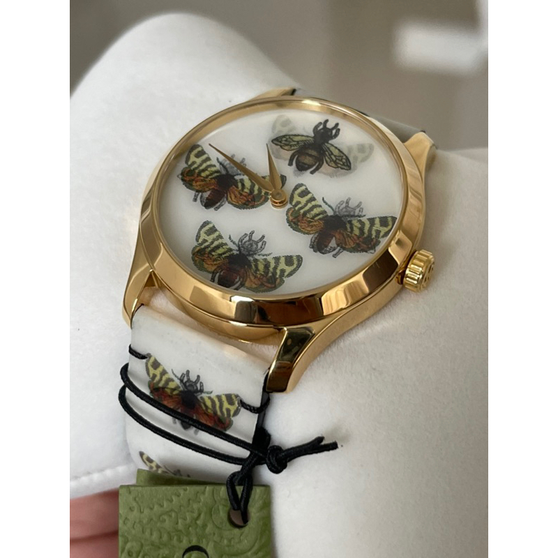 GUCCI G-Timeless Hologram Bee & Butterfly Motif Watch, Limited Edition YA1264109