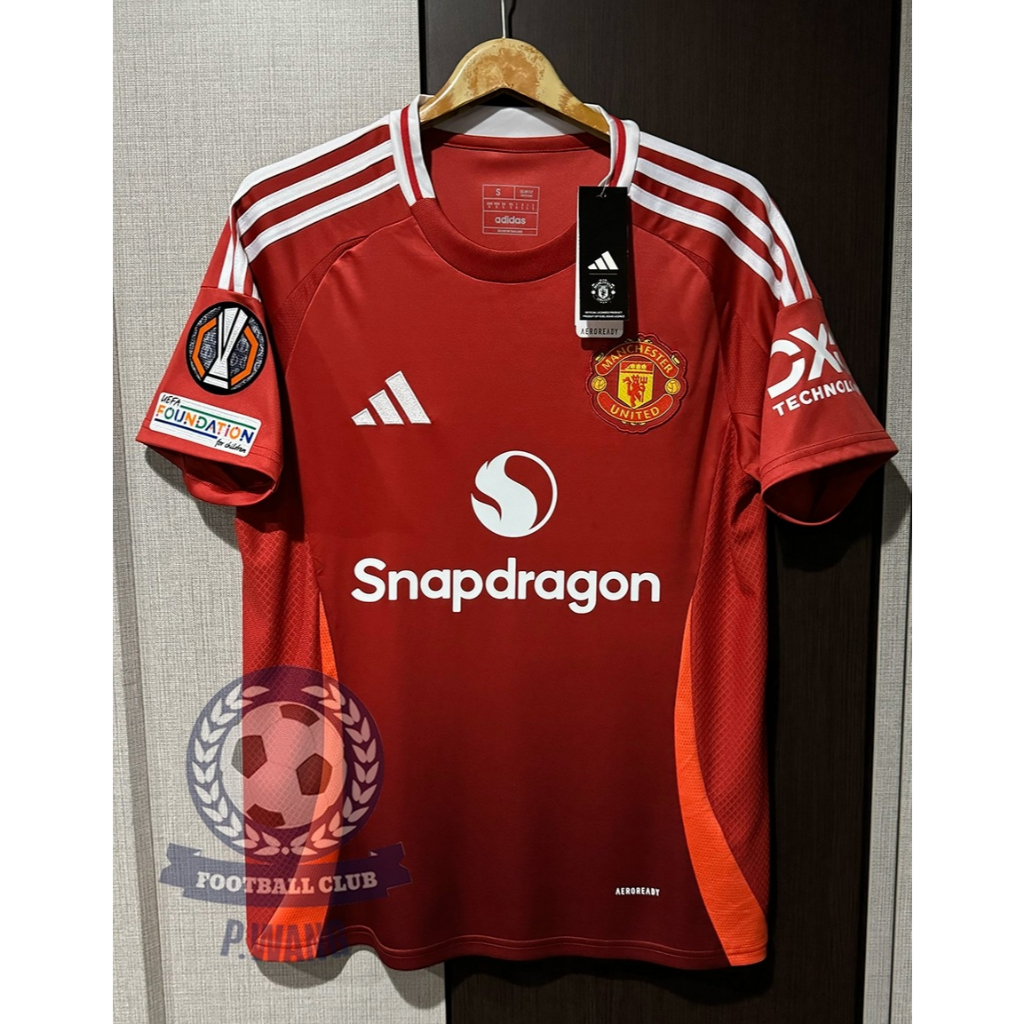 New !! เสื้อฟุตบอลทีม แมนยู 3A เกรดแฟนบอล Home ชุดเหย้า ปี 23/24 ฟลูออฟชั่น UEL ชื่อเบอร์นักเตะ-ครบทุกคน