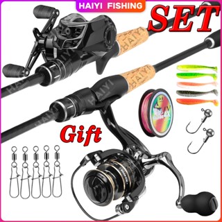 🐬HAIYI FISHING🐬เบ็ดตกปลาครบชุด สูท คันตีเหยื่อปลอม UL 19+1 B…