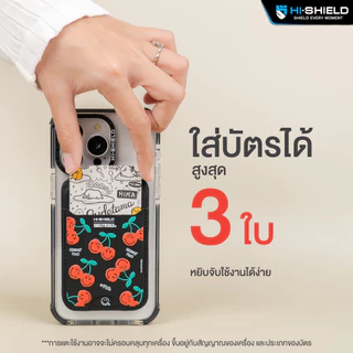 HI-SHIELD Magsafe Wallet (PRINTED) - ขาตั้งโทรศัพท์พร้อมช่องเก็บบัตรแบบแม่เหล็ก [สีชมพู]