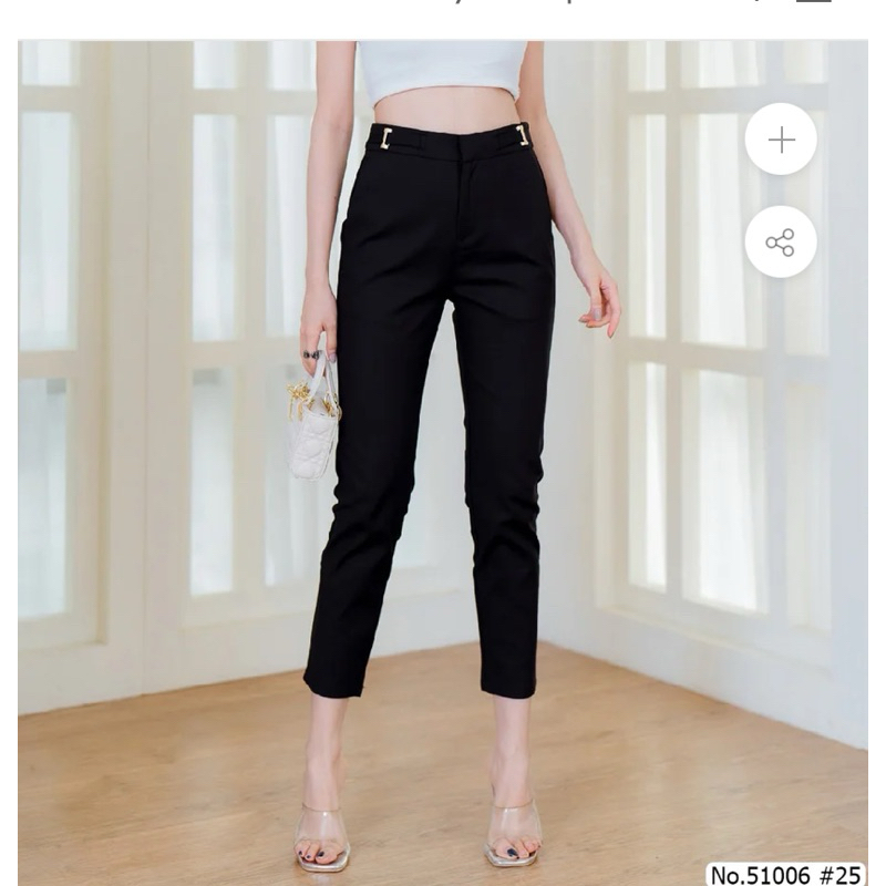 กางเกงขา 9 ส่วน Vertier No.51006 ขอบเอวแต่ง มีสไตล์