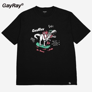 GayRay ⎰Dino.⎱  เสื้อยืดโอเวอร์ไซส์ Cotton 100% นุ่่ม ใส่สบา…