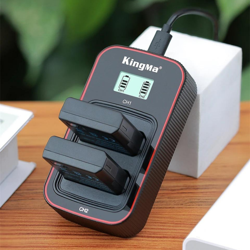 แบตเตอรี่ Kingma Nikon EN-EL14 + แท่นชาร์จ ENEL14 สำหรับ D5600 D5300 D5100 D3500 D3200 P7000 P7100