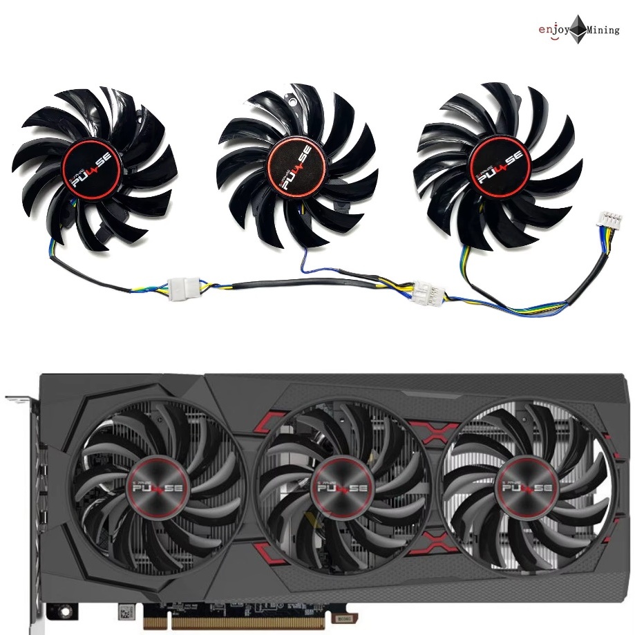 พัดลมการ์ดจอ Sapphire RX 5600XT 6GB PULSE PRO OC Platinum Edition Graphics Card Fan