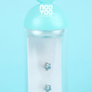 NooYoo ต่างหูสำหรับผิวแพ้ง่าย Star Crystal Surgical Steel (สีขาว/สีฟ้า)