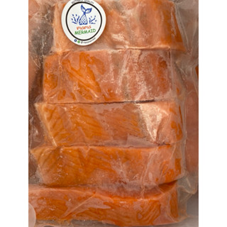 ปลาแซลมอนหั่นชิ้นไร้ก้าง แช่แข็ง ชิ้นใหญ่สุดในตลาด 200 กรัม …