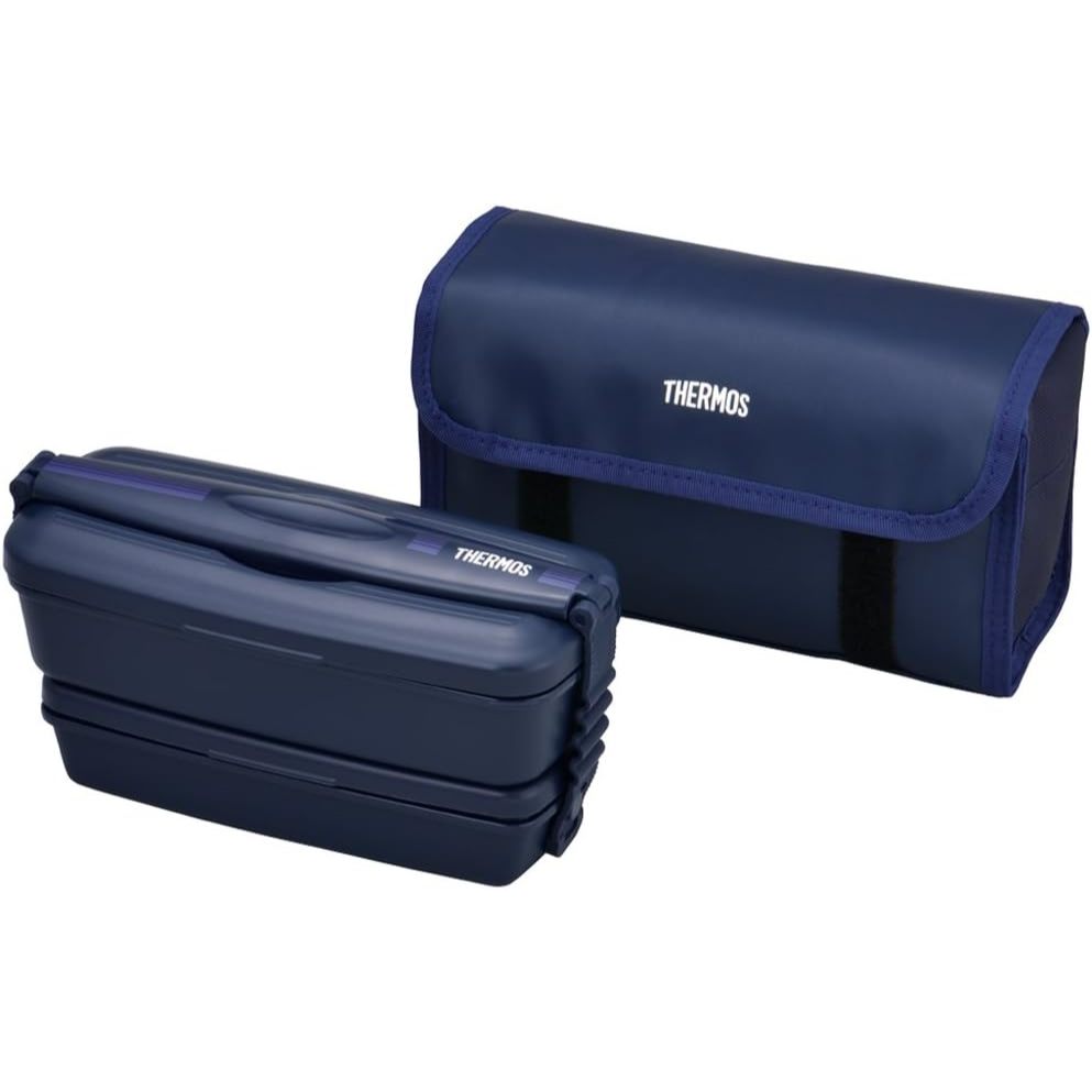 Thermos Lunch Box 2-Tier Fresh Lunch Box Black Gray DJB-905W NB Navy Blue