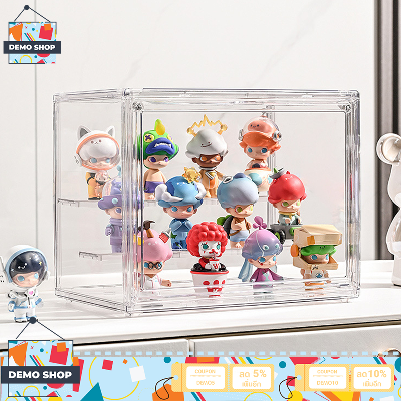 กล่องฟิกเกอร์ ตู้โชว์ตุ๊กตา PopMart อะคริลิคใส 3ชั้น กล่องโชว์ของสะสม กันฝุ่น แข็งแรงทนทาน