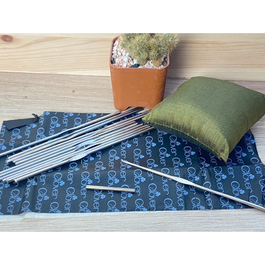 Clover - เข็มโครเชต์สแตนเลสทั้งด้าม Crochet Hooks Nickelled Steel  Made In Japan - รูปที่ 5