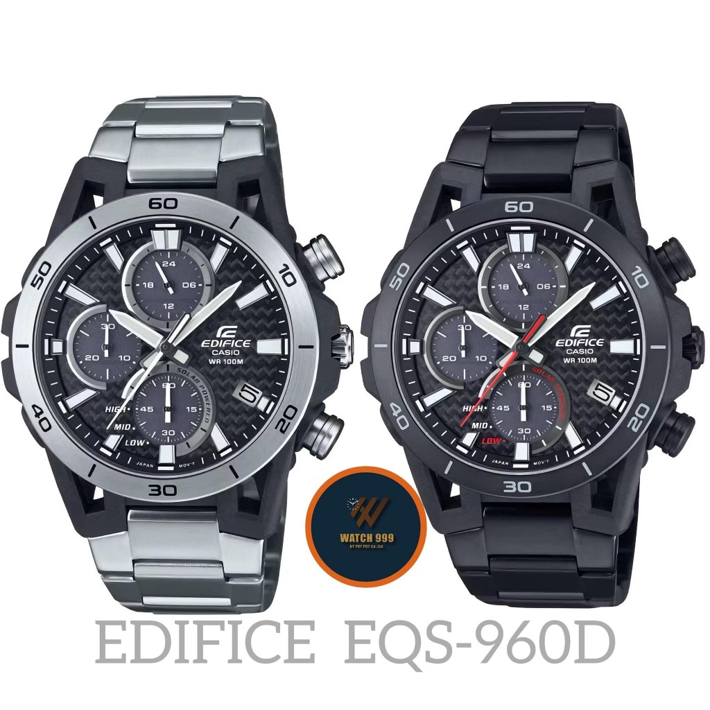 นาฬิกา Casio Edifice แท้ รุ่น EQS-960D/960DC Solar Chronographแท้ สปอร์ต กันน้ำลึก100mของแท้ 100% รั