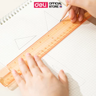 ไม้บรรทัด Deli ไม้บรรทัดงอได้ สีแฟนซี วัสดุเป็น PVC คุณภาพดี 30 cm (แพ็คคละสี 1 ชิ้้น)