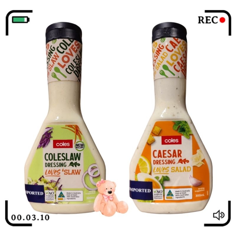coles 🇭🇲 Coleslaw dressing🥦 Caesar dressing น้ำสลัดโลว์สลอร์และซีซ่าร์น้ำสลัด