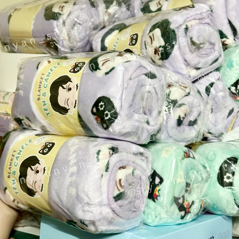 [พร้อมส่ง] ผ้าห่ม โมชิโมชิ เตนล์ moshimoshi TEN สีม่วง สีเขียว