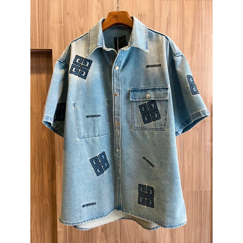 เสื้อเชิ้ตยีนส์ จีวองเช่ BLUE 4G SHIRT