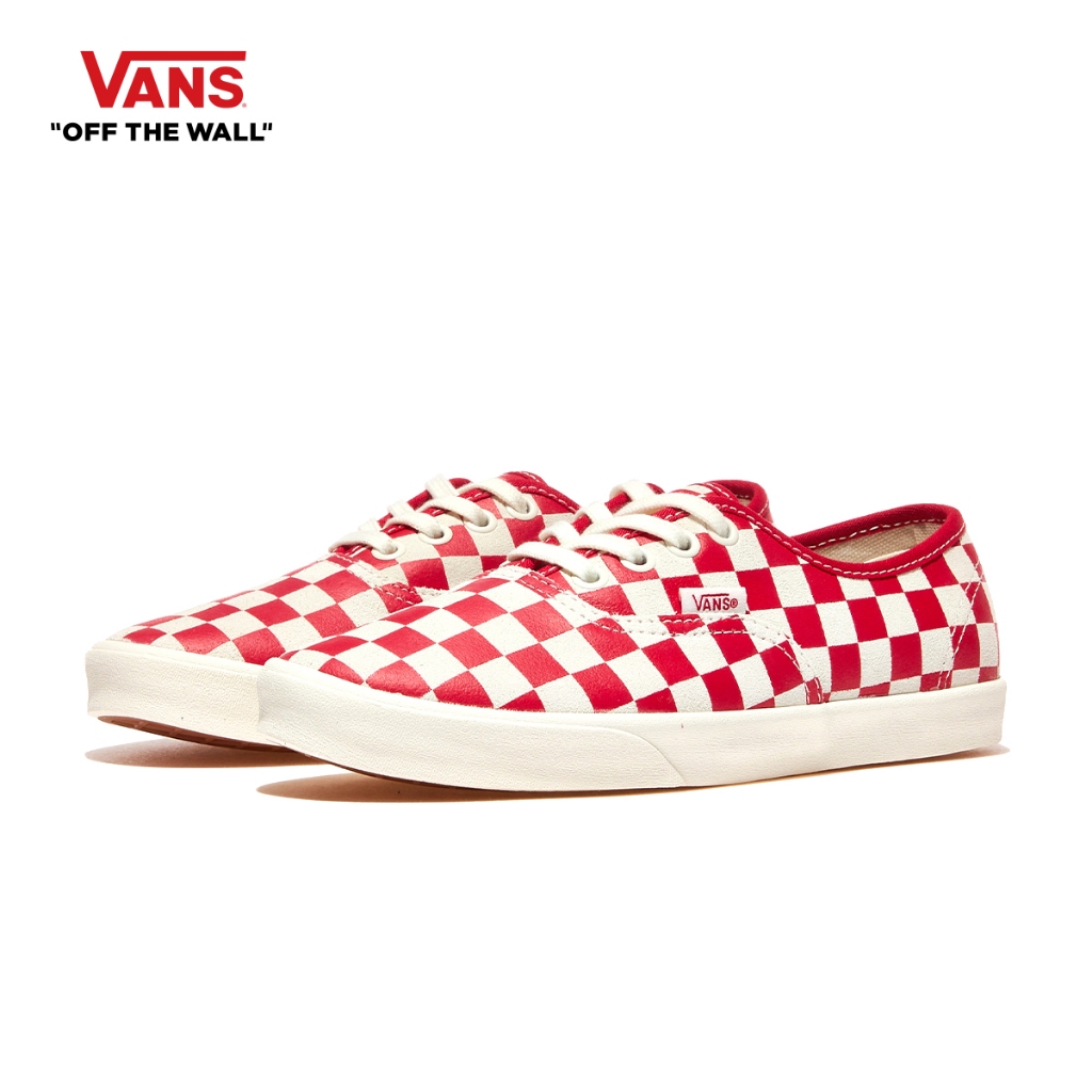 VANS AUTHENTIC LOWPRO - CHECKERBOARD RED รองเท้าผ้าใบ ชาย หญิง