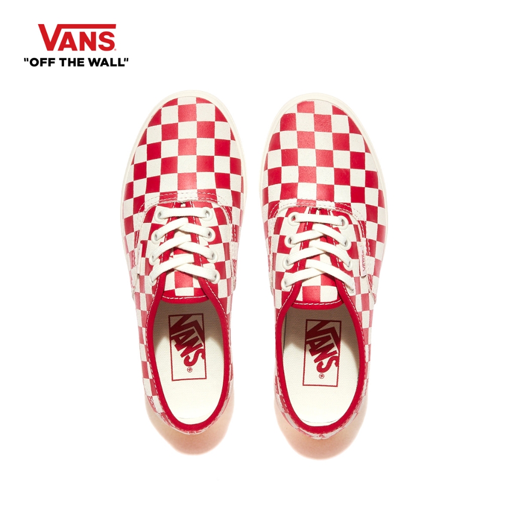 VANS AUTHENTIC LOWPRO - CHECKERBOARD RED รองเท้าผ้าใบ ชาย หญิง