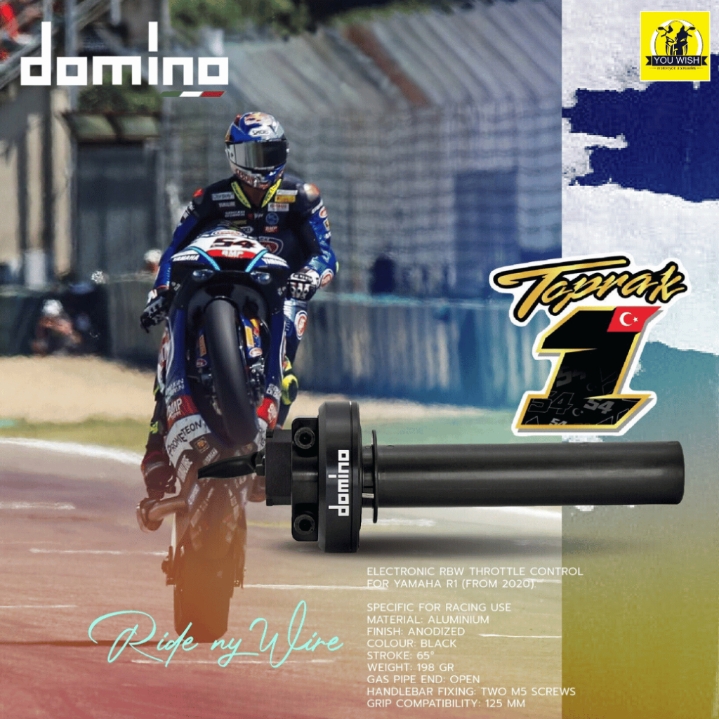 ประกับคันเร่งไฟฟ้า Domino สำหรับ YAMAHA R1 RIDE BY WIRE