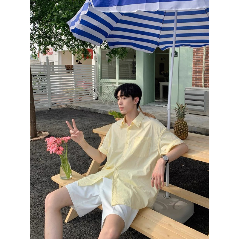 Oversize Pastel Shirt เสื้อเชิ้ตแขนสั้น