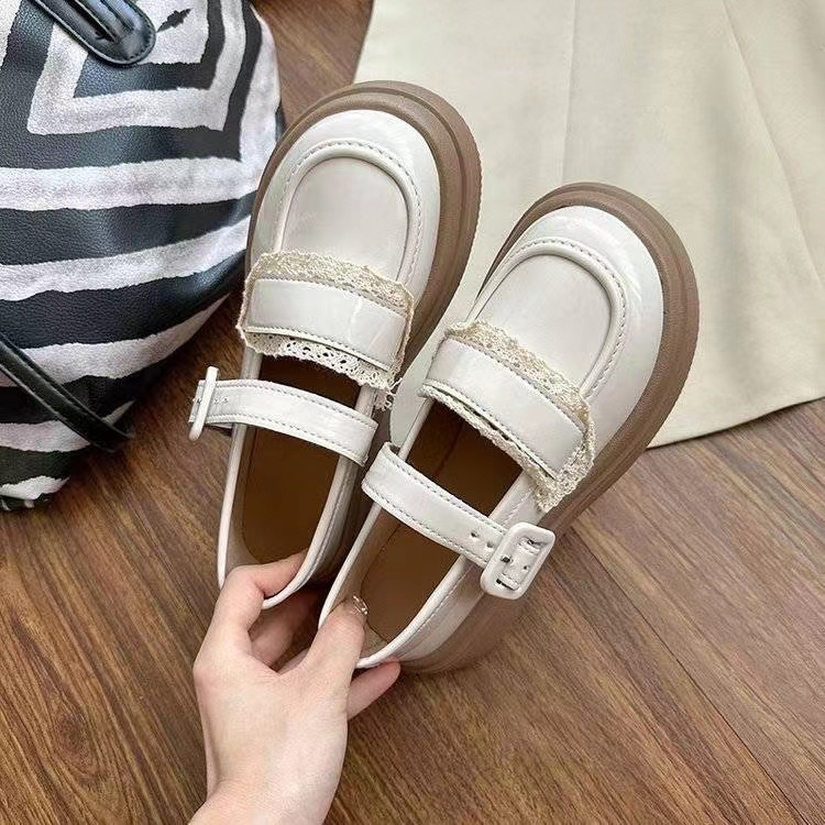 🔥สินค้าในไทย🔥รองเท้าหนังผู้หญิง รองเท้าโลฟเฟอร์ สไตล์อังกฤษ พื้นรองเท้าหนา สวมใส่สบาย ไม่กัดเท้า