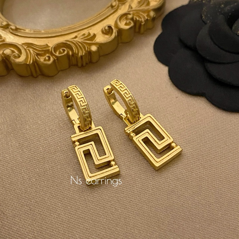 NS.EARRINGS | NS353 - Greca hoop earrings