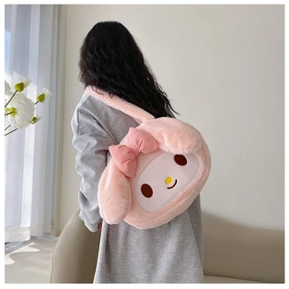 (พร้อมส่ง)Su208-COD🔥Kuromi กระเป๋าสะพายไหล่ ใส่เครื่องสําอาง เหมาะกับของขวัญวันเกิด สไตล์ญี่ปุ่น สําหรับวัยรุ่น