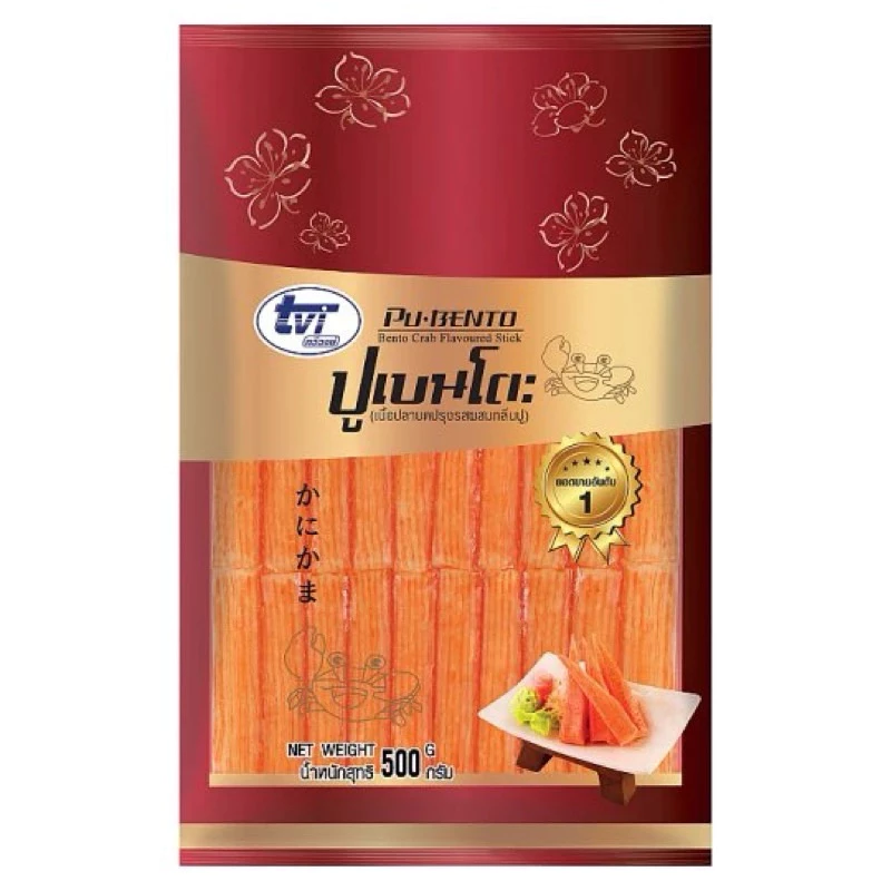 ปูอัดเบนโตะ ทวีวงศ์ แพค 500 กรัม (40 ชิ้น)