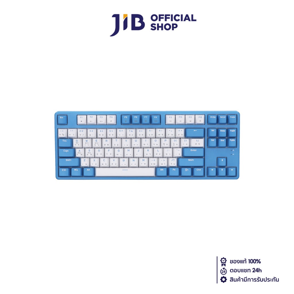 WIRELESS KEYBOARD (คีย์บอร์ดไร้สาย) AJAZZ AK871 (BLUE ISLAND) (RED SWITCH NON-BACKLIT EN/TH)