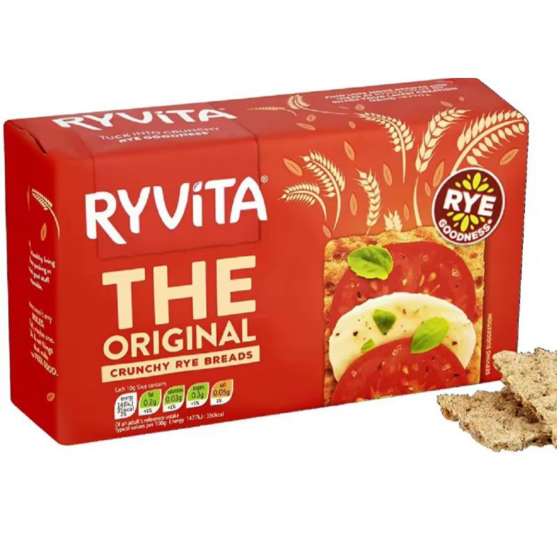 Ryvita the Original Crunchy Rye Breads 200g  - ไรย์วิต้า ขนมปังอบกรอบชนิดแผ่น รสออริจินัล 200 กรัม